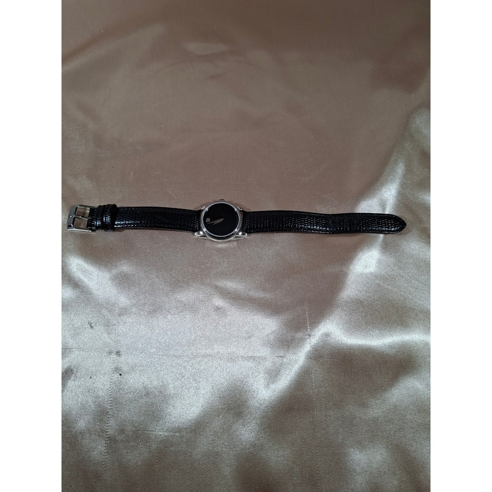 Ladies Movado Museum Swiss Quartz Black Dial Leather Strap Watch MO.01.3.14.6001 - Picture 3 of 10